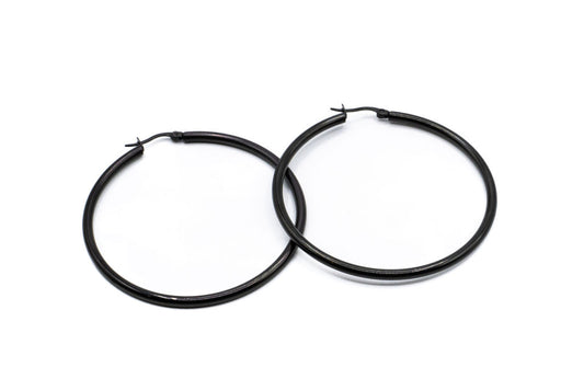 Bo Cercle - Noir - Rouge inox