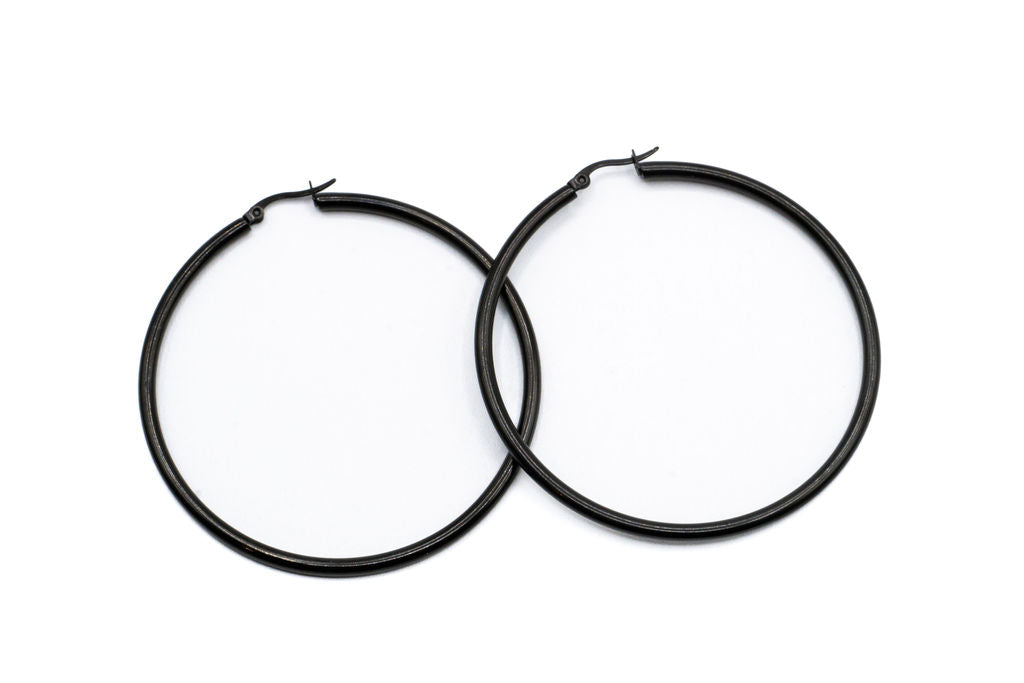 Bo Cercle - Noir - Rouge inox