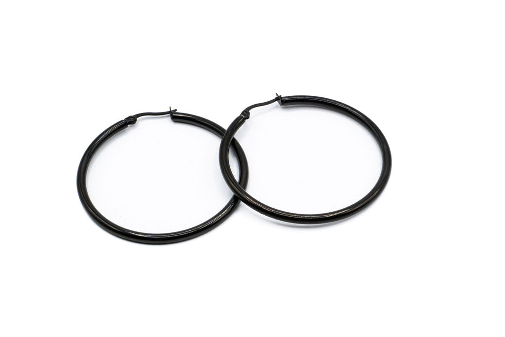 Bo Cercle - Noir - Rouge inox