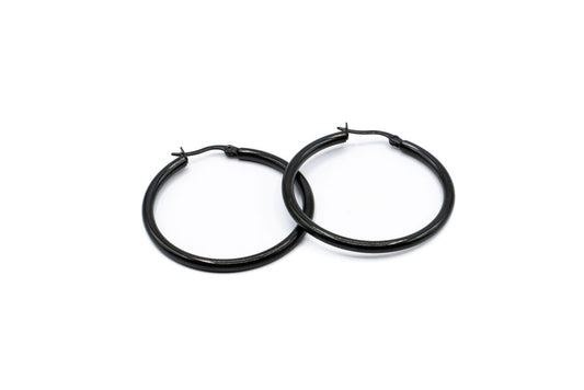 Bo Cercle - Noir - Rouge inox