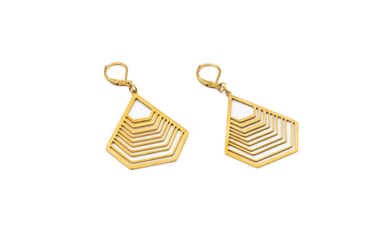 Bo Géométrique - Or - Rouge Inox