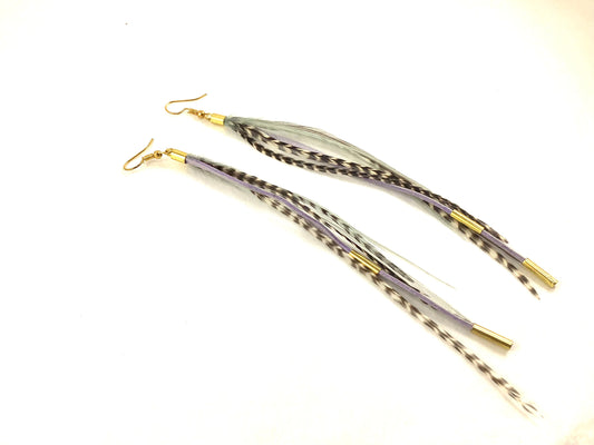 Plumes mauves 01 - MJ Bijoux