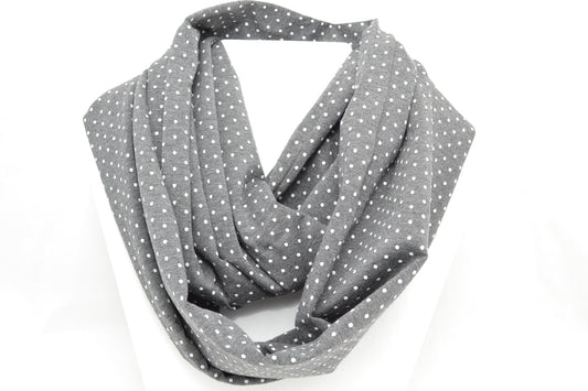 Foulard Baluchon gris foncé à pois