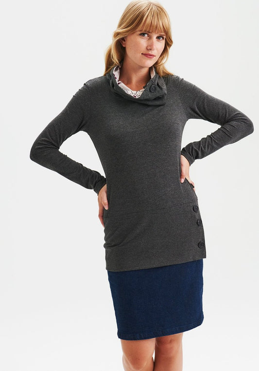 Tunique Abélia Gris Chiné - Message Factory