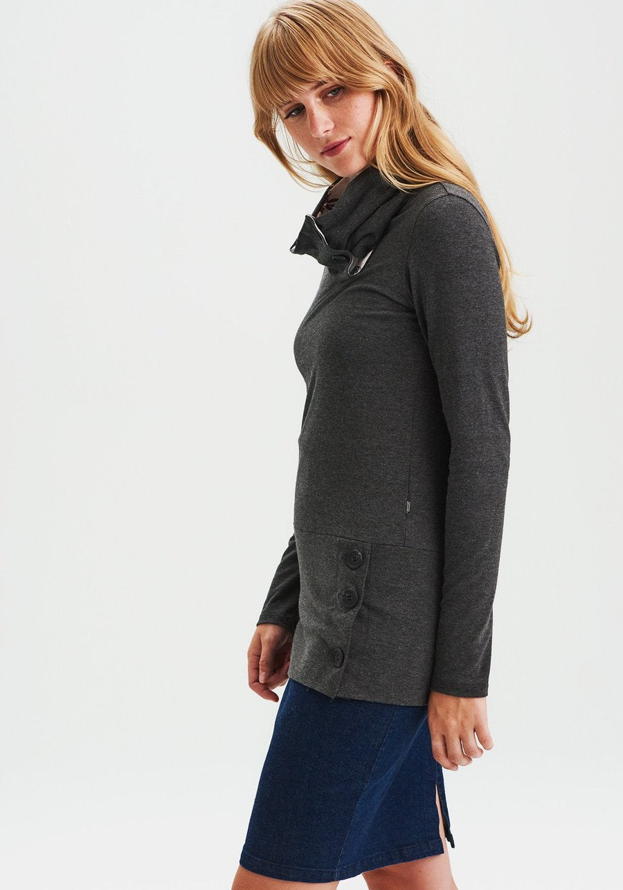 Tunique Abélia Gris Chiné - Message Factory