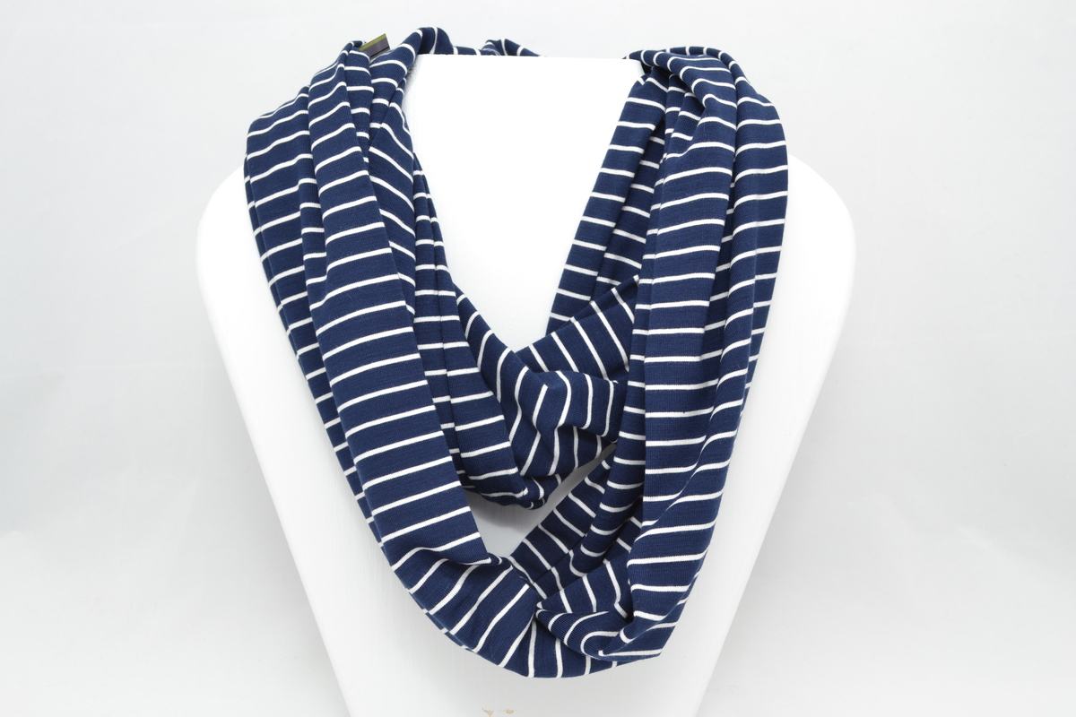 Foulard Baluchon rayures bleu et blanc