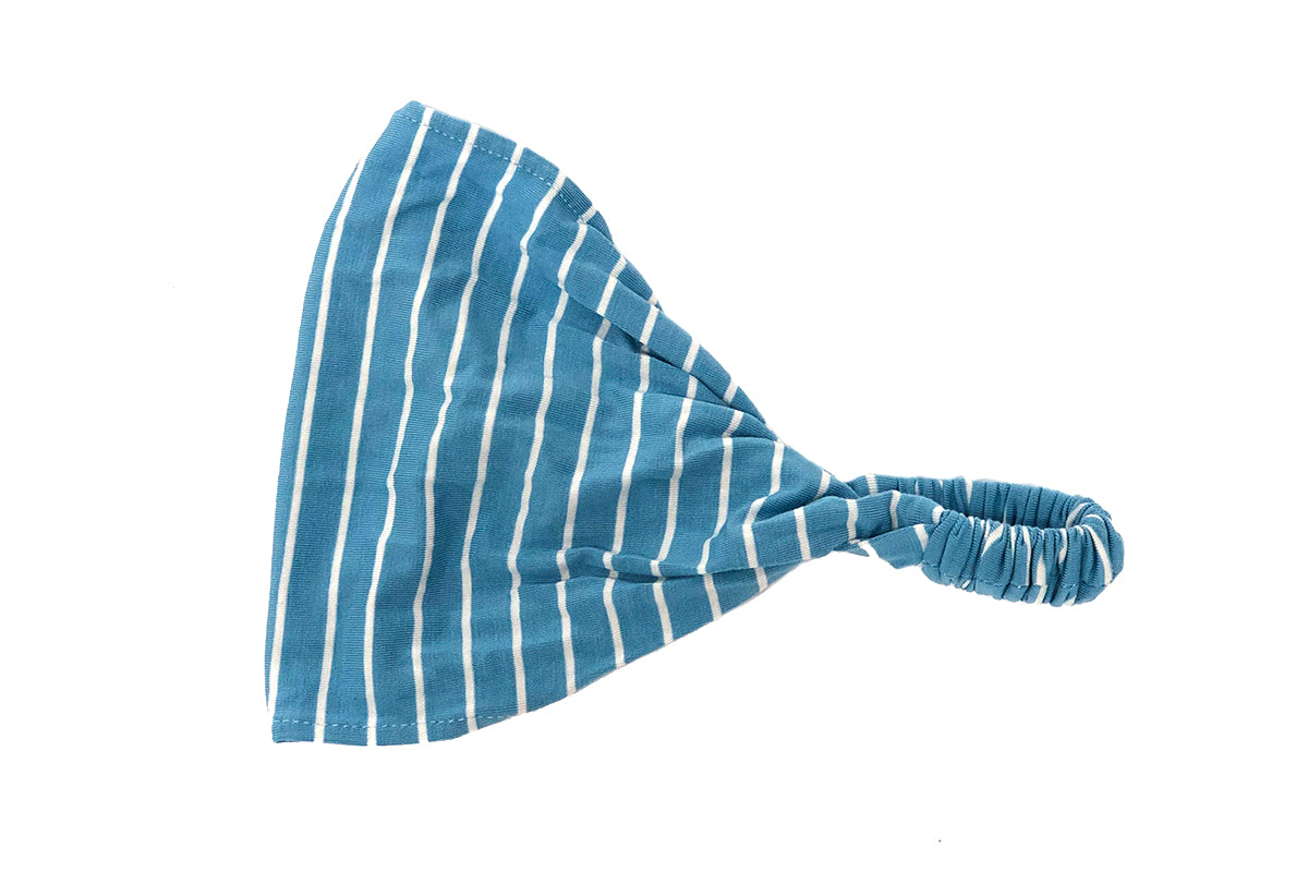 Bandeau Baluchon ligné bleu pâle