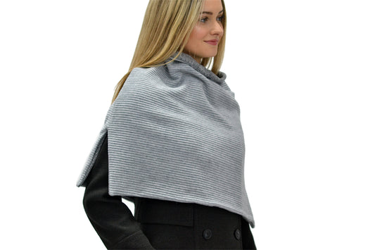 Foulard/Col gris texturé  - Baluchon