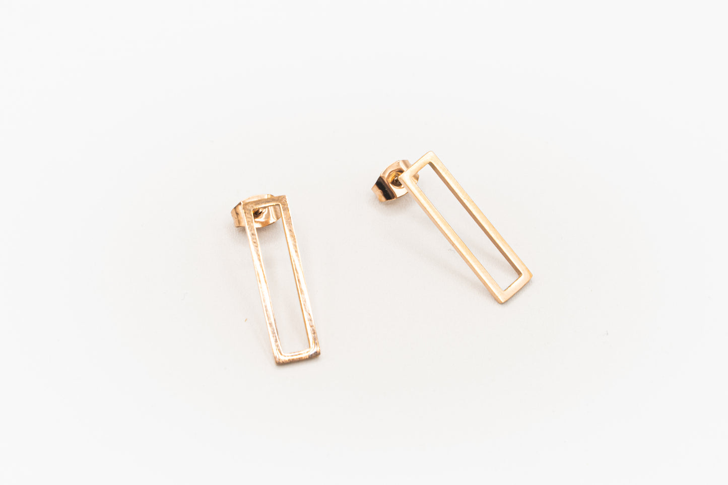 BO Rectangle - Or rose - Rouge inox