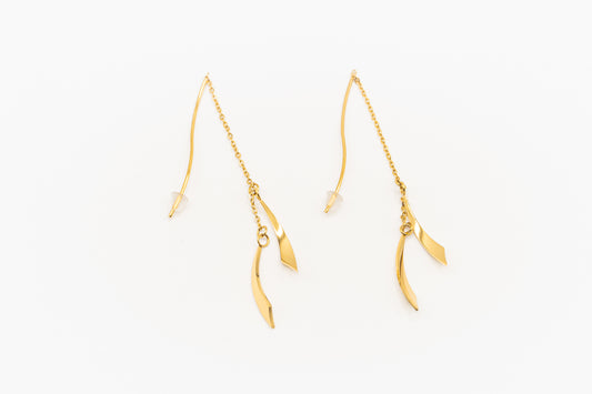 BO éclats avec chaîne or - Rouge inox