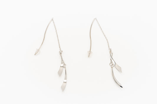 BO éclats avec chaîne argent - Rouge inox