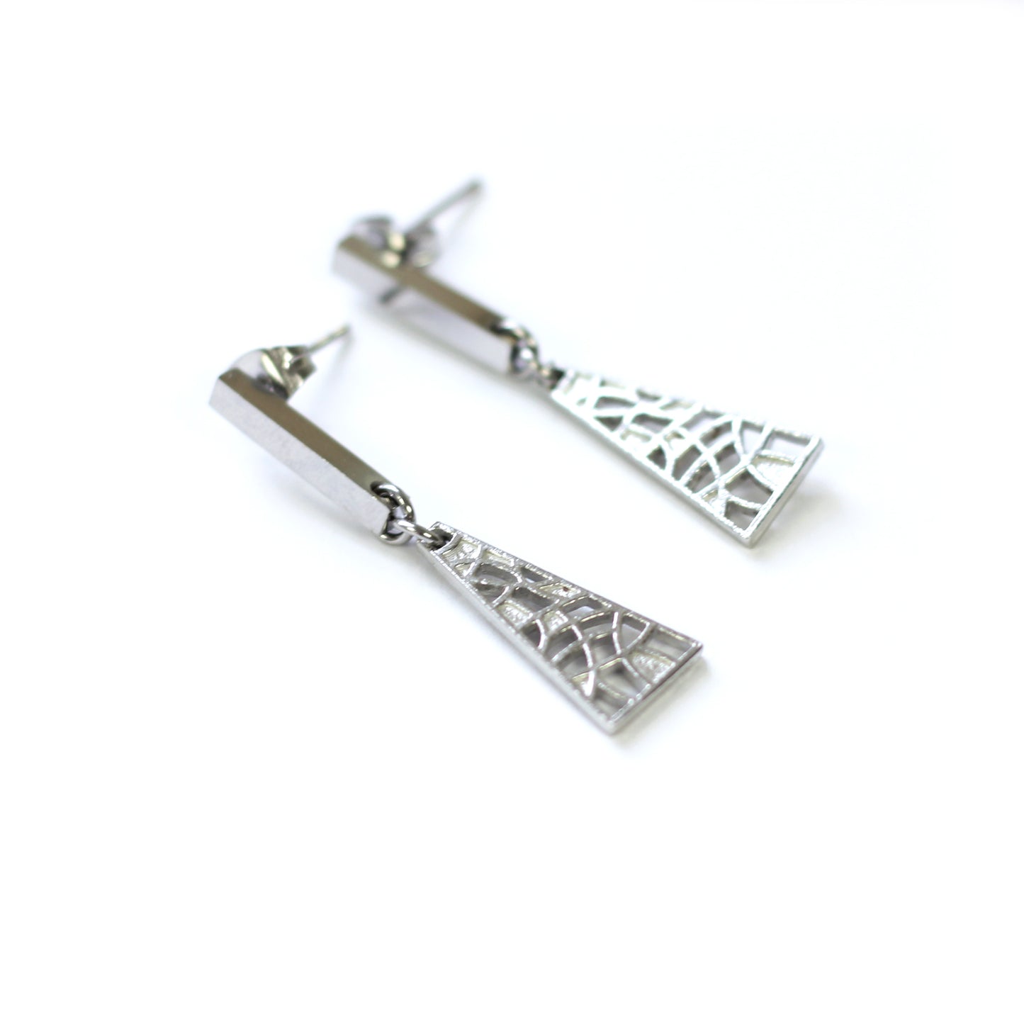 Boucles d'oreilles Triango sur bases - Créart