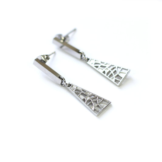 Boucles d'oreilles Triango sur bases - Créart