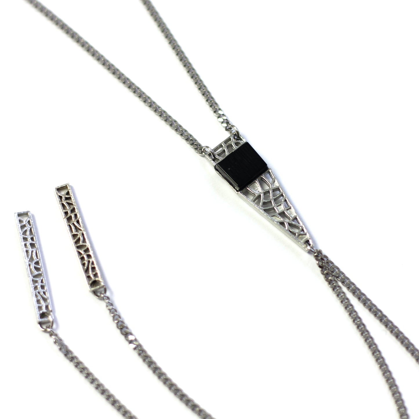 Collier sautoir triangle verre - Créart