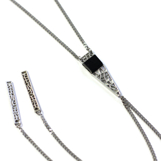 Collier sautoir triangle verre - Créart