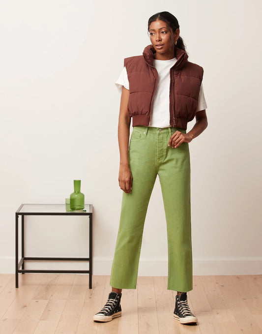 JEANS CHLOÉ - COUPE DROITE - GREEN EYES - Entrejambe 27'' Yoga Jeans