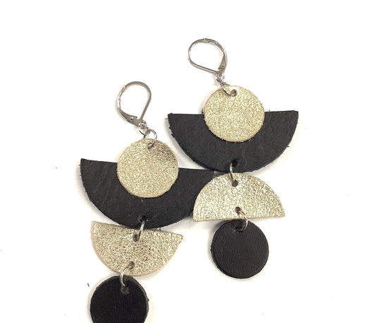 Boucles d'oreilles en cuir RA11 - Rouge Aventure