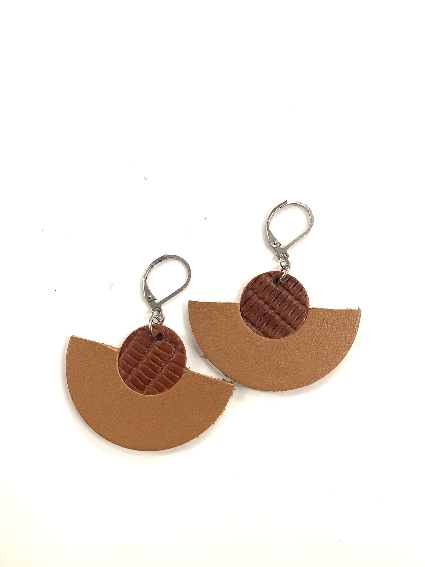 Boucles d'oreilles en cuir RA13 - Rouge Aventure