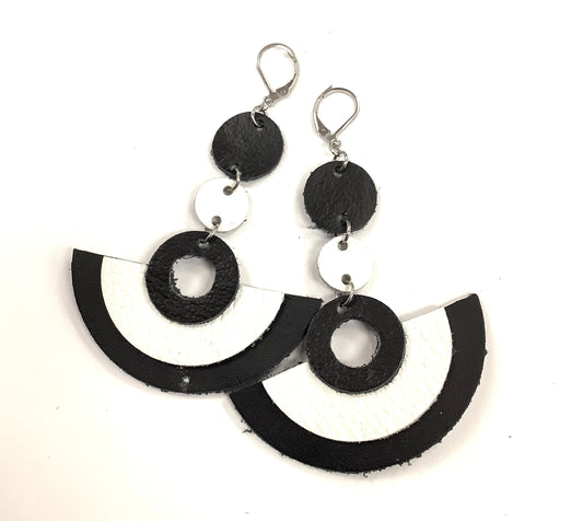 Boucles d'oreilles en cuir RA15 - Rouge Aventure