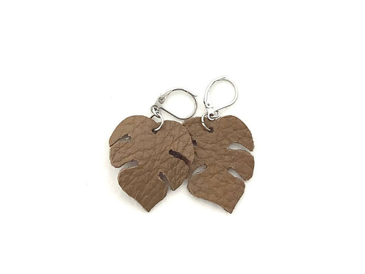 Boucles d'oreilles en cuir RA17 - Rouge Aventure