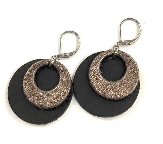 Boucles d'oreilles en cuir RA18 - Rouge Aventure