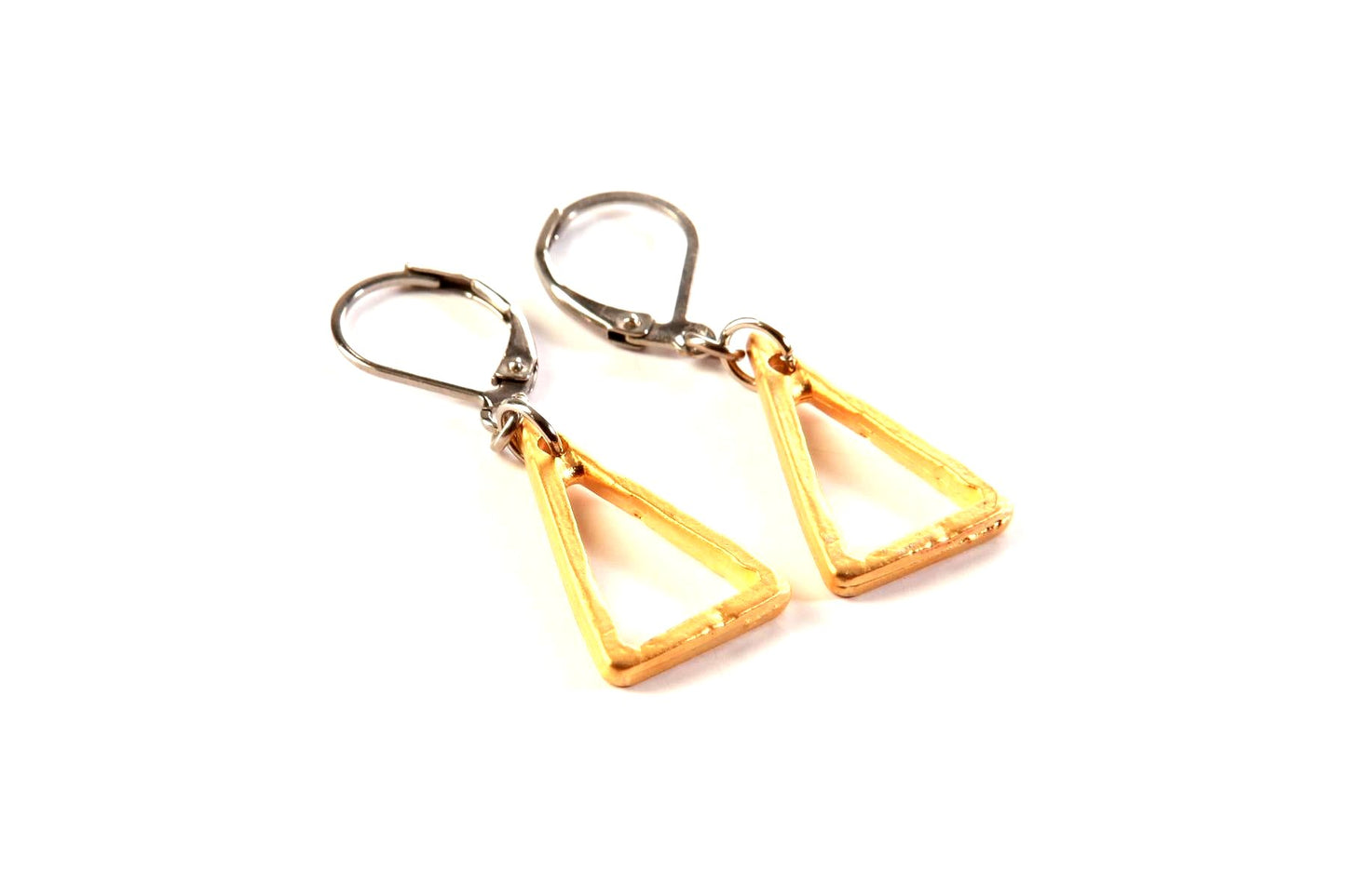 Isosceles Triangle 16mm Ear Hanging - Red Jewelry