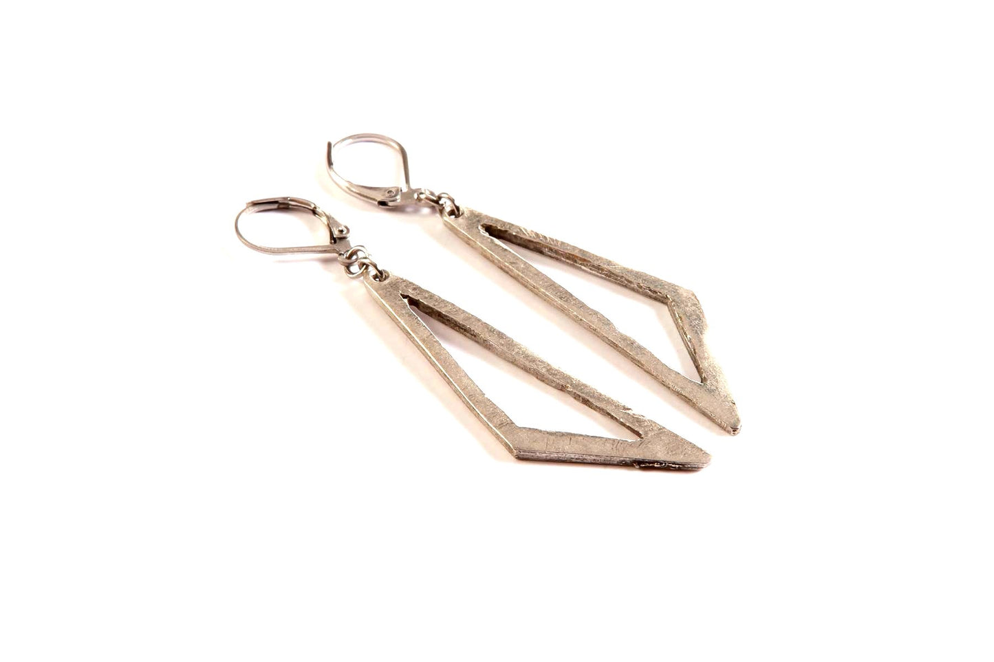 Suspendues à l'oreille Triangle Vide 45mm - Rouge Bijoux