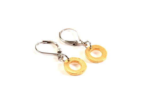 Suspendues à l'oreille Cercle Troué 11mm - Rouge Bijoux