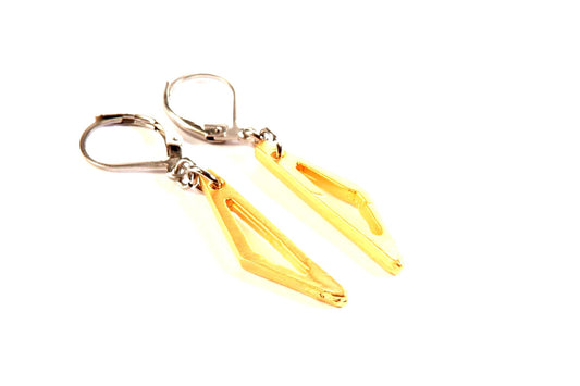 Suspendues à l'oreille Triangle Scalène 25mm - Rouge Bijoux