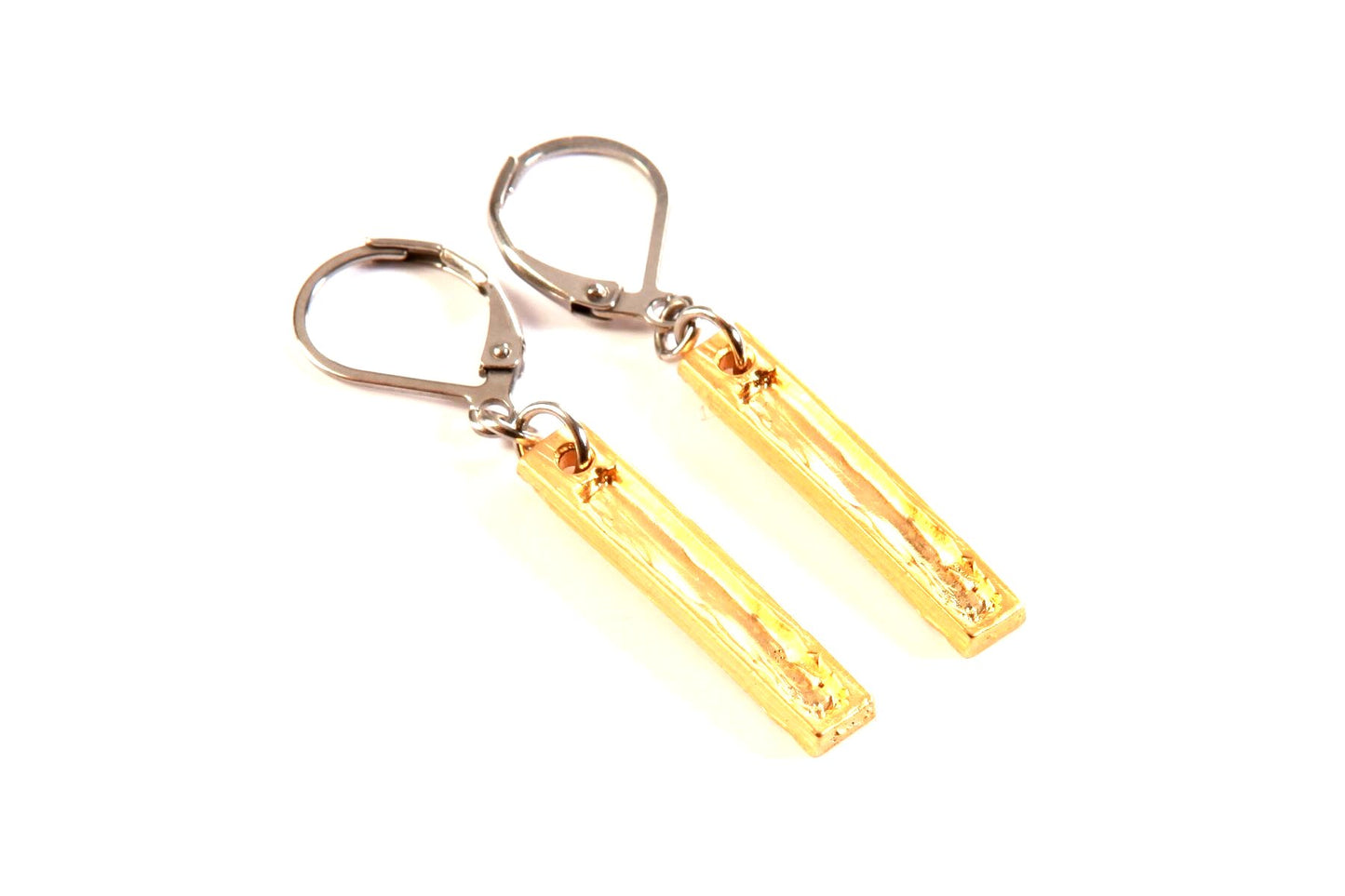 Suspendues à l'oreille Tige Art 24mm - Rouge Bijoux