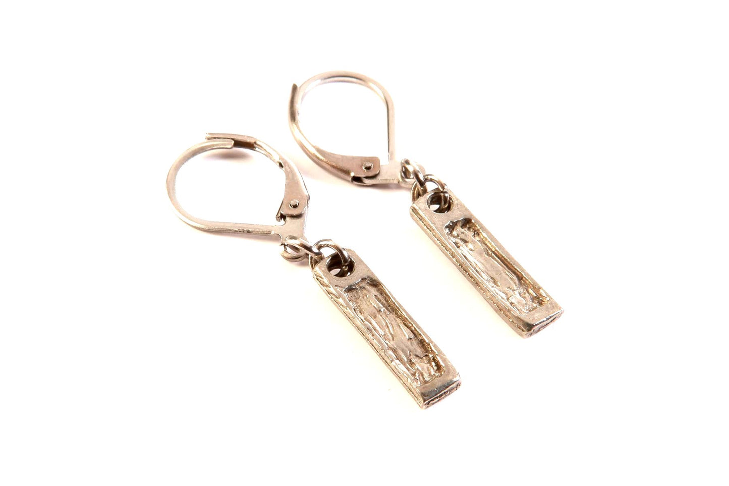 Suspendues à l'oreille Tige Art 17mm - Rouge Bijoux