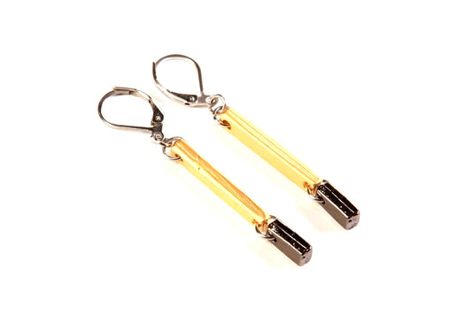 Suspendues à l'oreille Doublette Grande Petite Tige - Rouge Bijoux