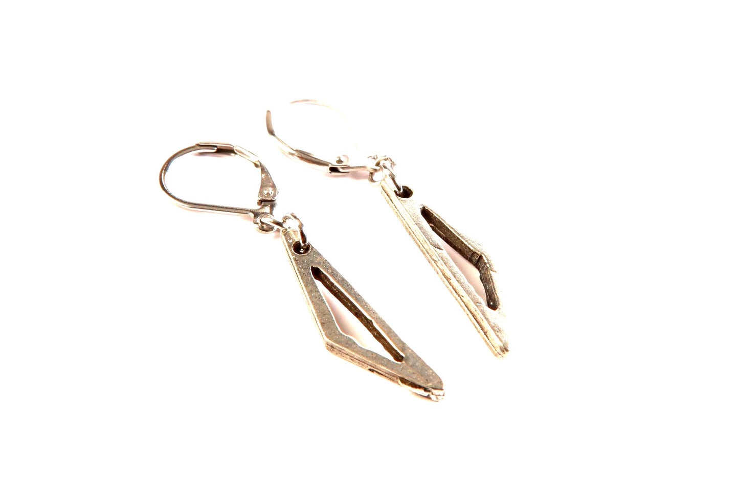 Triangle Scalene Ear Studs 25mm - Red Jewelry