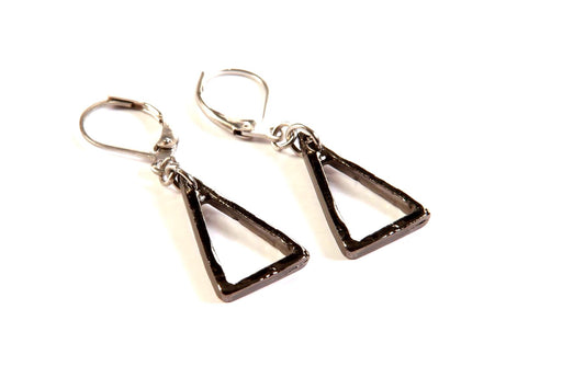 Suspendues à l'oreille Triangle Isocèle 16mm - Rouge Bijoux