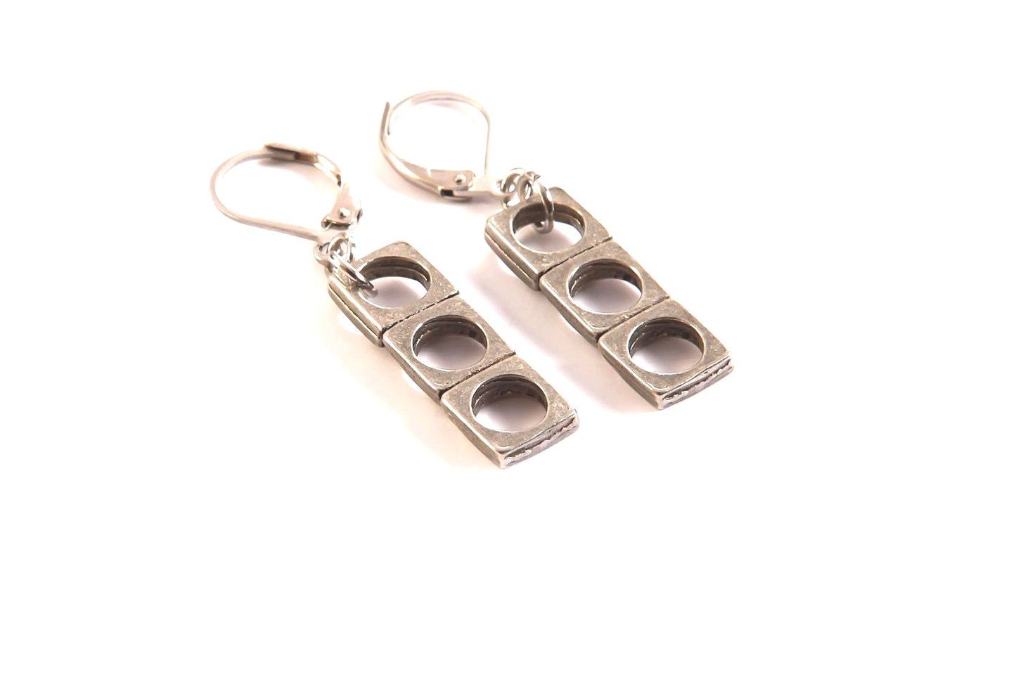 27mm Rectangle Ear Hanging - Red Jewelry