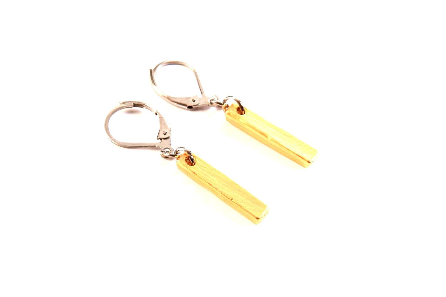 Hanging from the ear Solid rod 20mm - Red Jewelry