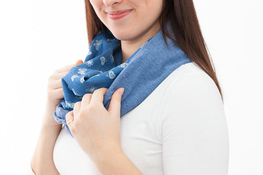 Foulard Baluchon jeans papillons