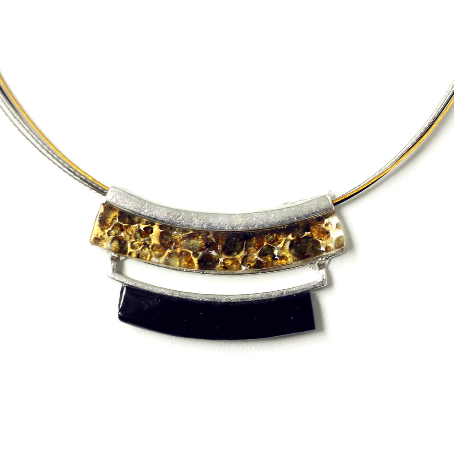 Collier pendentif Axia double - Créart