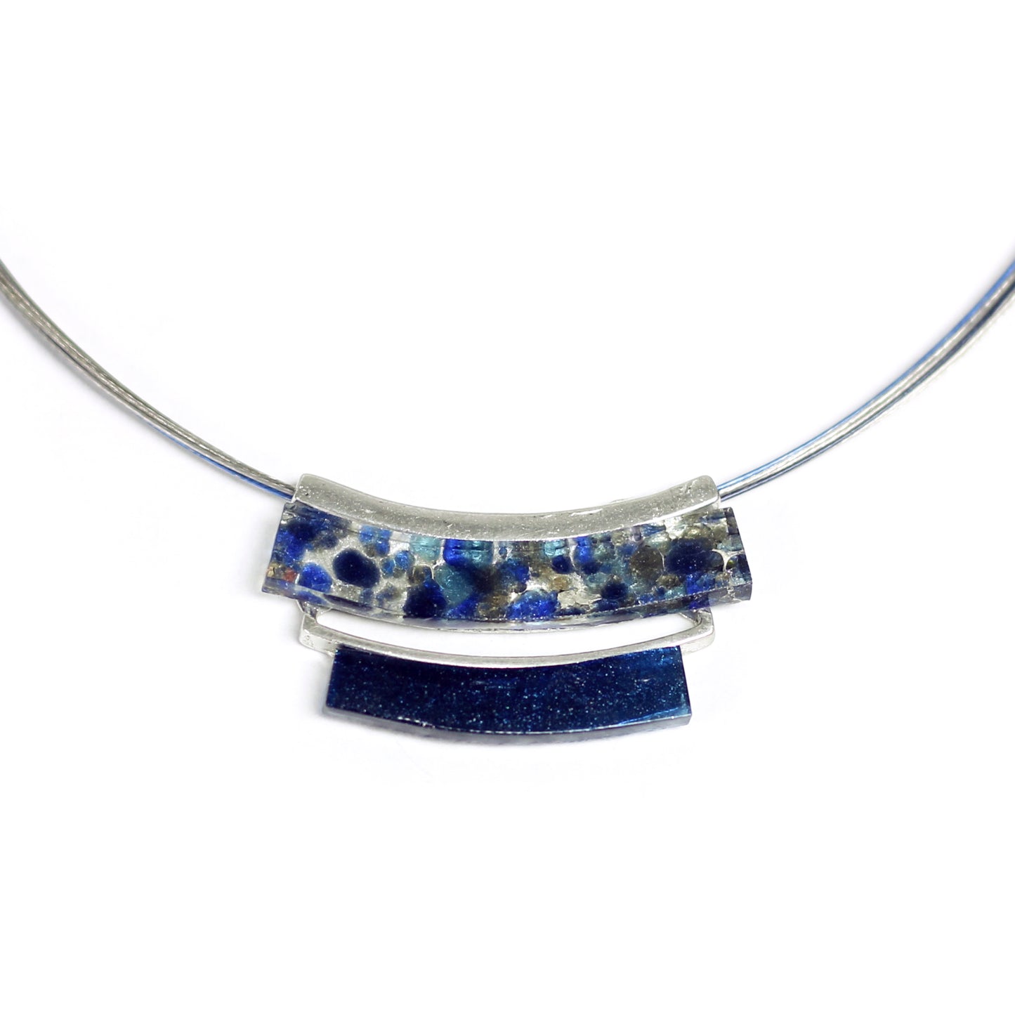 Collier pendentif Axia double - Créart