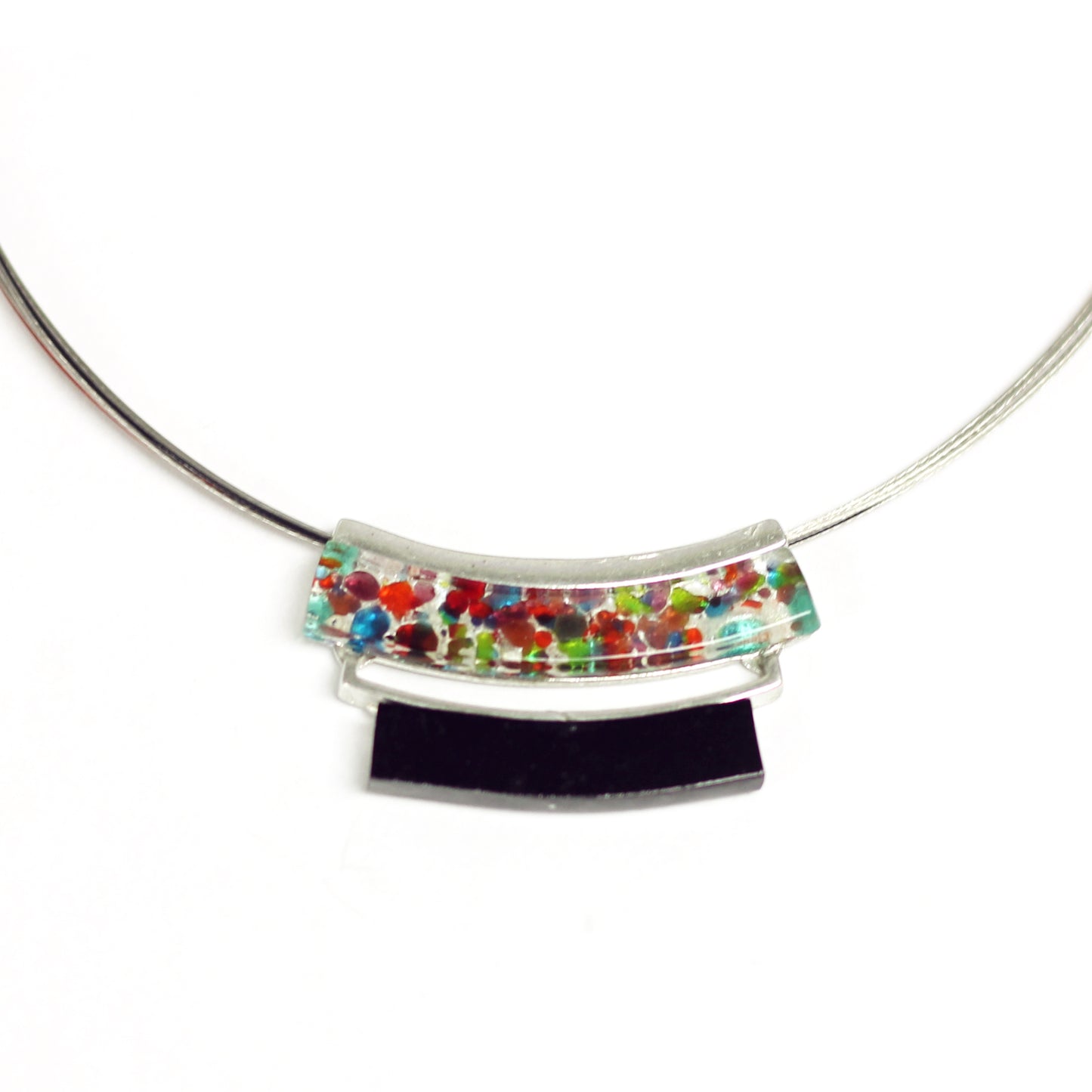 Collier pendentif Axia double - Créart