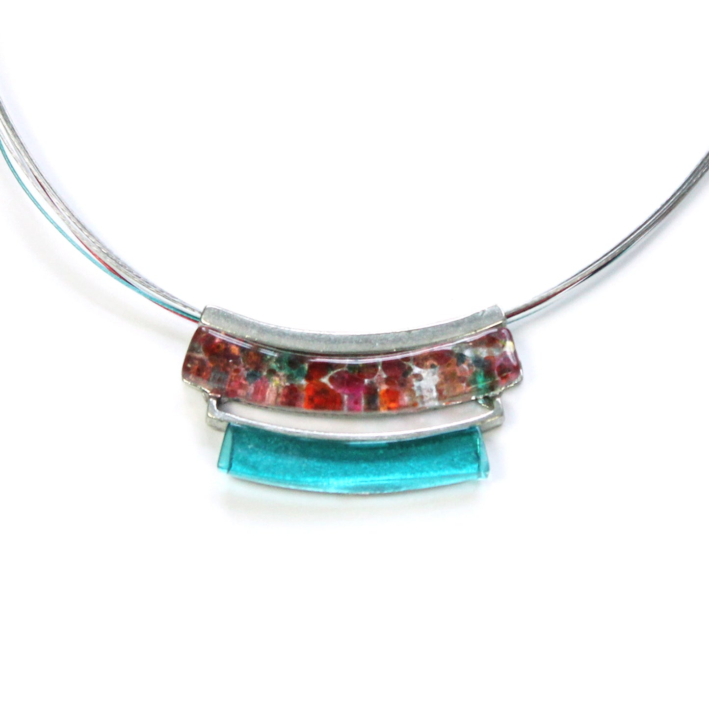 Collier pendentif Axia double - Créart