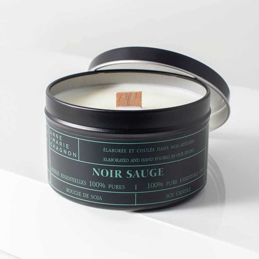 Bougie Noir Sauge-Anne-Marie Chagnon