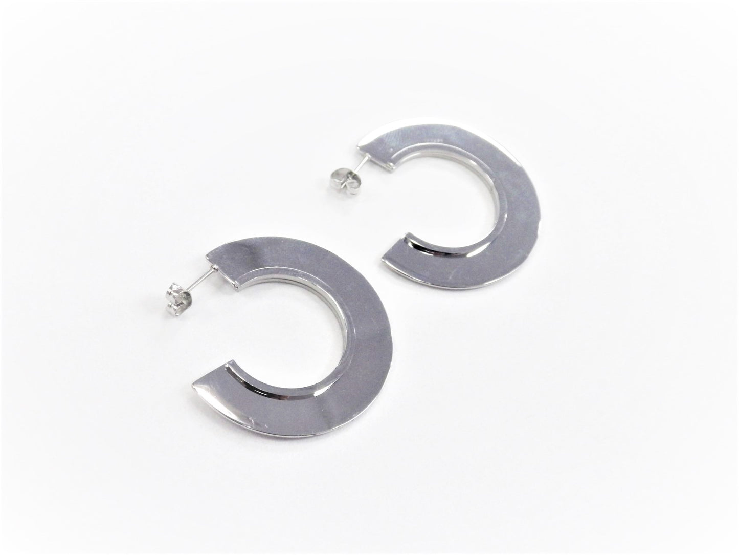 BO Large anneau coupé Inox - Rouge Inox