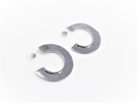 BO Large anneau coupé Inox - Rouge Inox