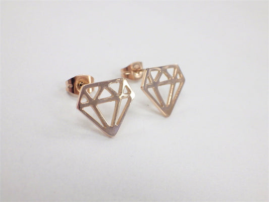 BO Diamant Inox Or Rose - Rouge Inox