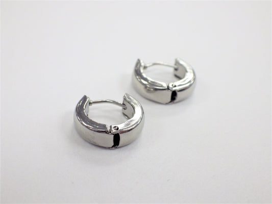 BO anneau large argent - Rouge Inox