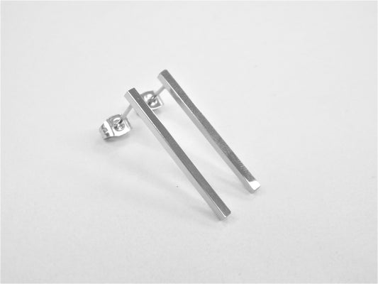 BO tige argent - Rouge inox