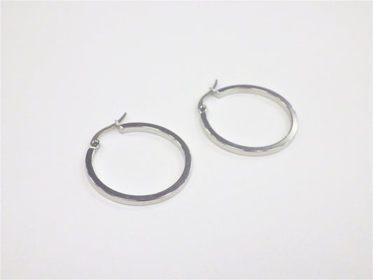 BO anneau argent - Rouge Inox