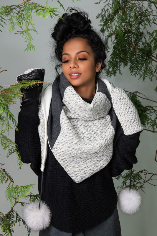 Mitaine Kazak Tricot Crème