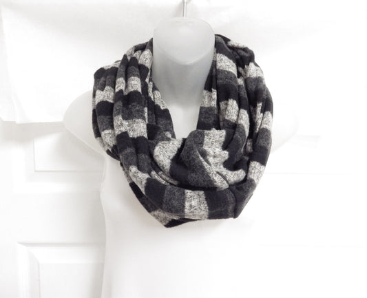 Foulard Baluchon ligné gris/noir